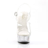 DELIGHT-608 Plateau Sandaletten Transparent | Pleaser