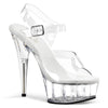 DELIGHT-608 Plateau Sandaletten Transparent | Pleaser