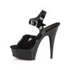 DELIGHT-608N Plateau Sandaletten Schwarz von Pleaser – Ansicht 3