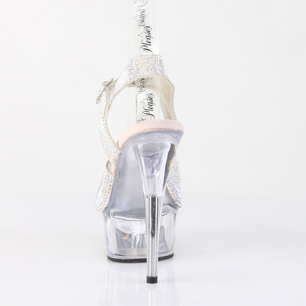 DELIGHT-608N-RS Plateau High Heel Sandaletten mit Strasssteinen - Mehrfarbig von Pleaser – Ansicht 4