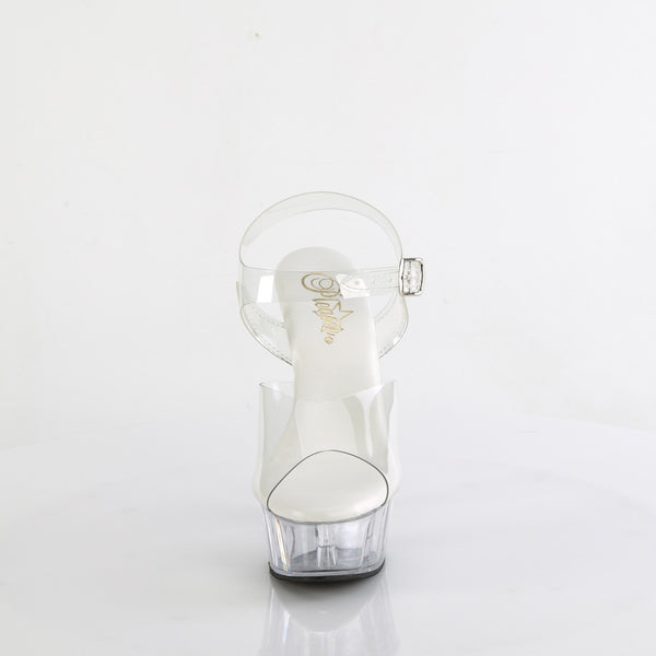 DELIGHT-608VL Plateau Sandaletten Transparent von Pleaser – Ansicht 2