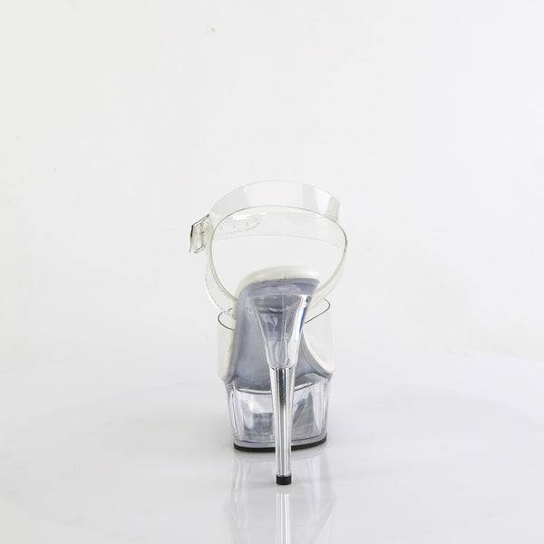 DELIGHT-608VL Plateau Sandaletten Transparent von Pleaser – Ansicht 4