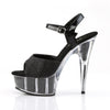 DELIGHT-609-5G Plateau Sandaletten Schwarz von Pleaser – Ansicht 3