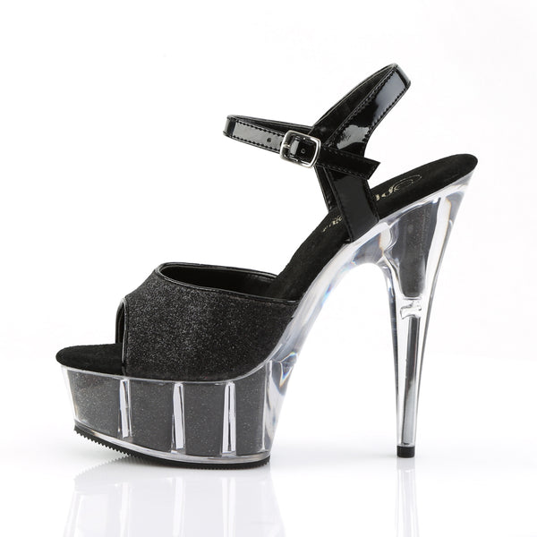 DELIGHT-609-5G Plateau Sandaletten Schwarz von Pleaser – Ansicht 3