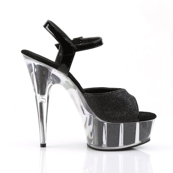 DELIGHT-609-5G Plateau Sandaletten Schwarz von Pleaser – Ansicht 5