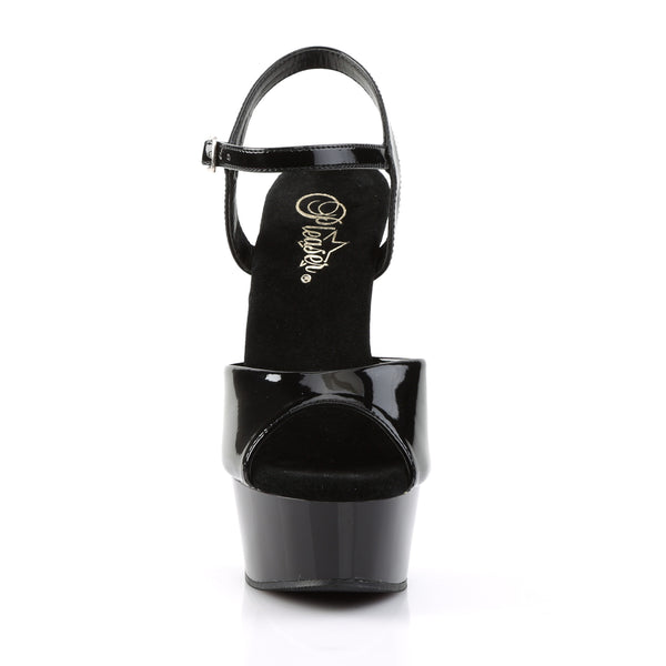 DELIGHT-609 Plateau Sandaletten Schwarz von Pleaser – Ansicht 2