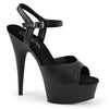 DELIGHT-609 Plateau Sandaletten Matt Schwarz von Pleaser