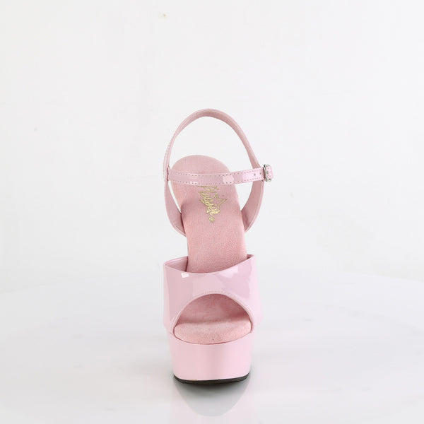 DELIGHT-609 - Plateau High Heel Sandaletten - Rosa Lack von Pleaser – Ansicht 2