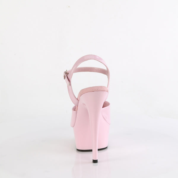 DELIGHT-609 - Plateau High Heel Sandaletten - Rosa Lack von Pleaser – Ansicht 4