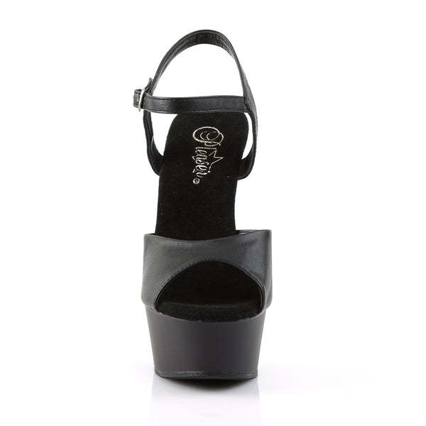 DELIGHT-609 Plateau Sandaletten Matt Schwarz von Pleaser – Ansicht 2