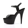 DELIGHT-609 Plateau Sandaletten Matt Schwarz von Pleaser – Ansicht 3