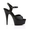DELIGHT-609 Plateau Sandaletten Matt Schwarz von Pleaser – Ansicht 5