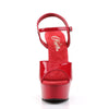 DELIGHT-609 Sandalette Plateauschuhe Rot | Pleaser