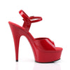 DELIGHT-609 Sandalette Plateauschuhe Rot | Pleaser