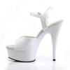 DELIGHT-609 Plateau Sandaletten Lack Weiß von Pleaser – Ansicht 3