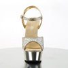DELIGHT-609G Plateau Sandaletten Gold Glitzer von Pleaser – Ansicht 2