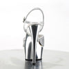 DELIGHT-609G Plateau Sandaletten Silber Glitzer von Pleaser – Ansicht 4