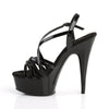 DELIGHT-613 Plateau Sandaletten - Schwarz | Pleaser SALE
