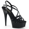 DELIGHT-613 Plateau Sandaletten - Schwarz | Pleaser SALE