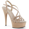 DELIGHT-613 Plateau Sandaletten - Beige von Pleaser