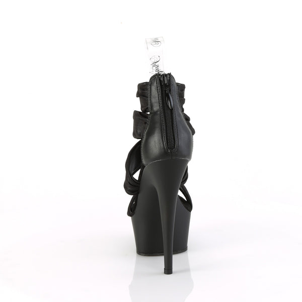 DELIGHT-620 - Plateau High Heel Sandaletten - Schwarz Matt von Pleaser – Ansicht 4