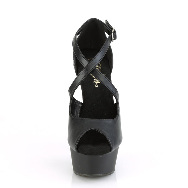 DELIGHT-621 Plateau Sandaletten Schwarz von Pleaser – Ansicht 2