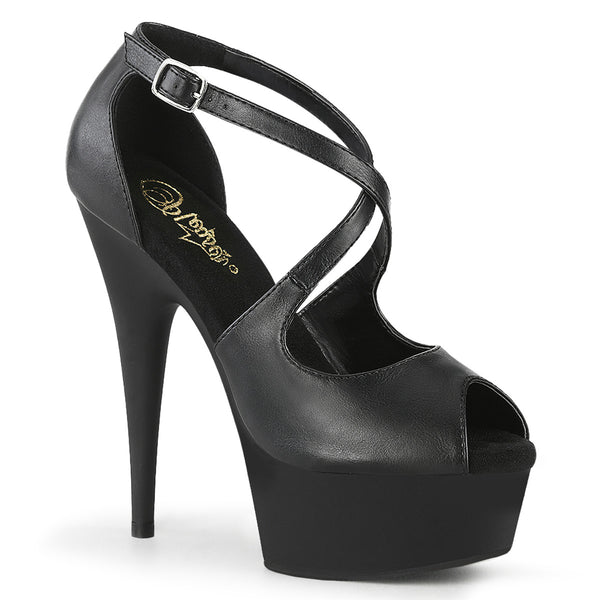 DELIGHT-621 Plateau Sandaletten Schwarz von Pleaser