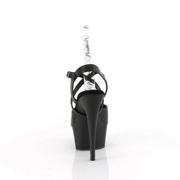 DELIGHT-624-1 - Plateau High Heel Sandaletten - Schwarz Matt von Pleaser – Ansicht 4