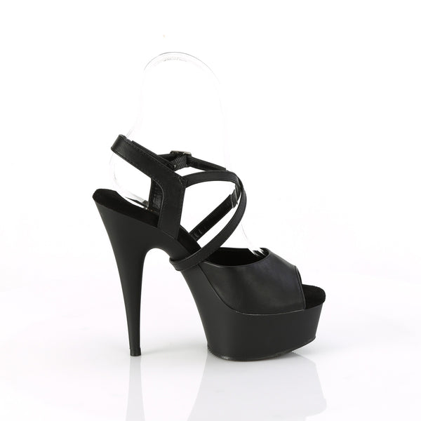 DELIGHT-624-1 - Plateau High Heel Sandaletten - Schwarz Matt von Pleaser – Ansicht 5