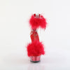 DELIGHT-624F Plateau Sandaletten Rot Transparent von Pleaser – Ansicht 2