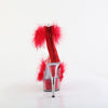 DELIGHT-624F Plateau Sandaletten Rot Transparent von Pleaser – Ansicht 4
