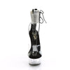 DELIGHT-624RS - Plateau High Heel Sandaletten - Transparent/Schwarz mit Strass von Pleaser – Ansicht 2