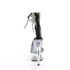 DELIGHT-624RS - Plateau High Heel Sandaletten - Transparent/Schwarz mit Strass von Pleaser – Ansicht 4