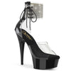 DELIGHT-624RS - Plateau High Heels - Schwarz Lack mit Strass von Pleaser