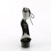 DELIGHT-627RS - Plateau High Heel Sandaletten - Schwarz Lack mit Strass von Pleaser – Ansicht 2
