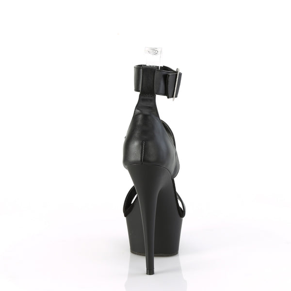 DELIGHT-629 - Plateau High Heel Sandaletten - Schwarz Matt von Pleaser – Ansicht 4