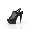 DELIGHT-636 - Plateau High Heel Sandaletten - Schwarz Mesh von Pleaser – Ansicht 3