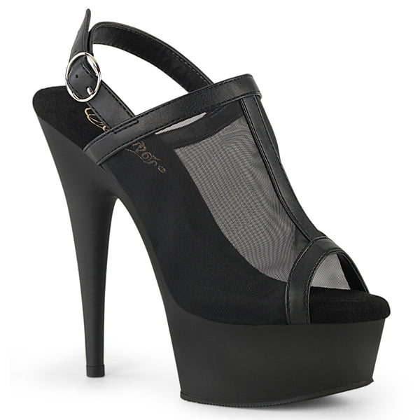 DELIGHT-636 - Plateau High Heel Sandaletten - Schwarz Mesh von Pleaser