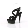 DELIGHT-638 - Plateau High Heel Sandaletten - Schwarz Matt | Pleaser SALE
