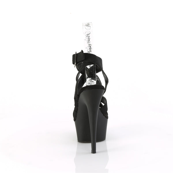 DELIGHT-638 - Plateau High Heel Sandaletten - Schwarz Matt | Pleaser SALE