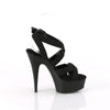 DELIGHT-638 - Plateau High Heel Sandaletten - Schwarz Matt | Pleaser SALE