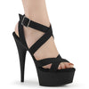 DELIGHT-638 - Plateau High Heel Sandaletten - Schwarz Matt | Pleaser SALE