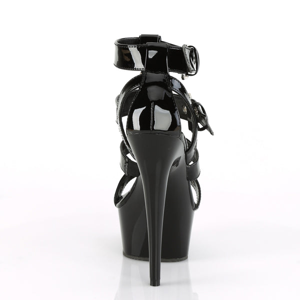 DELIGHT-658 Plateau Sandaletten Schwarz Lack von Pleaser – Ansicht 4