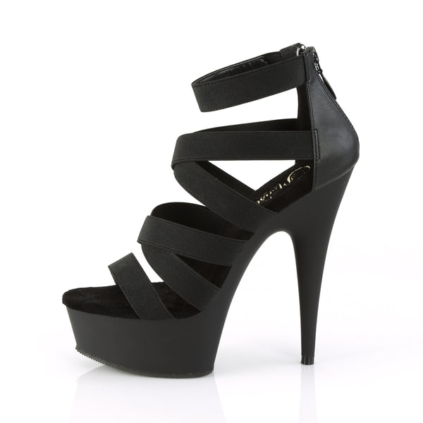 DELIGHT-659 Plateau Sandaletten Schwarz von Pleaser – Ansicht 3