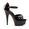 DELIGHT-660FH Plateau Sandaletten Schwarz Lack von Pleaser – Ansicht 5