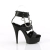 DELIGHT-661 - Plateau High Heel Sandaletten - Schwarz Matt von Pleaser – Ansicht 5