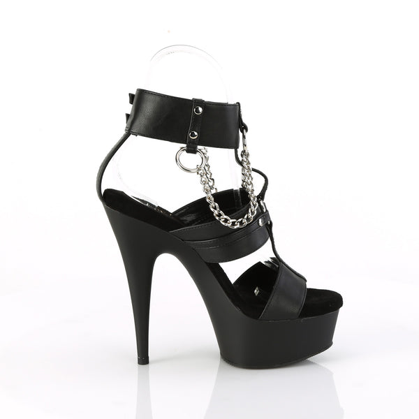 DELIGHT-661 - Plateau High Heel Sandaletten - Schwarz Matt von Pleaser – Ansicht 5