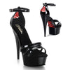 DELIGHT-662 Plateau Sandaletten schwarz von Pleaser
