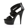DELIGHT-669 Plateau Sandaletten Schwarz | Pleaser