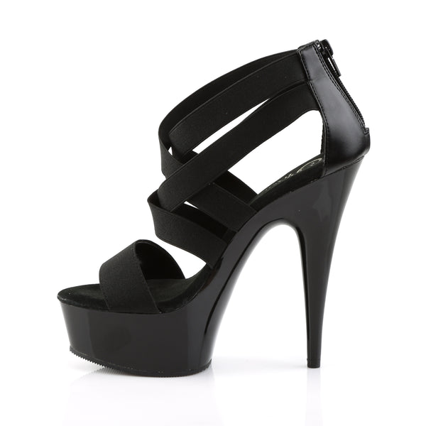 DELIGHT-669 Plateau Sandaletten Schwarz | Pleaser